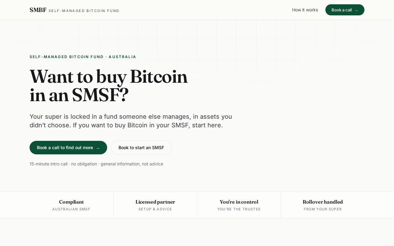 Self-Managed Bitcoin Fund